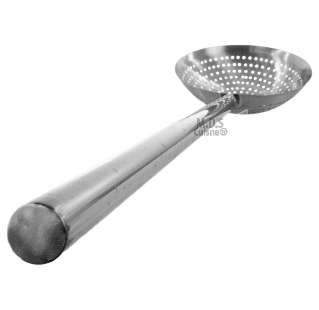 Stir Fry Skimmer Strainer 25" Stainless Steel Spider Ladle for Deep Frying Carnitas Chicken Shrimp - Long Handle Kitchen Tool – Convenient Carry Handles with a Practical Everyday Design