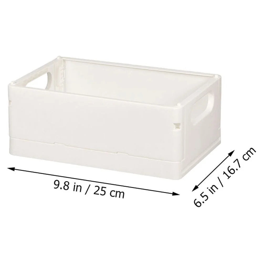 2pcs Household Storage Box Storage Organizer Box Foldable Box Plastic Desktop Makeup Storage Case – Foldable Space-Saving Design with a Practical Everyday Design