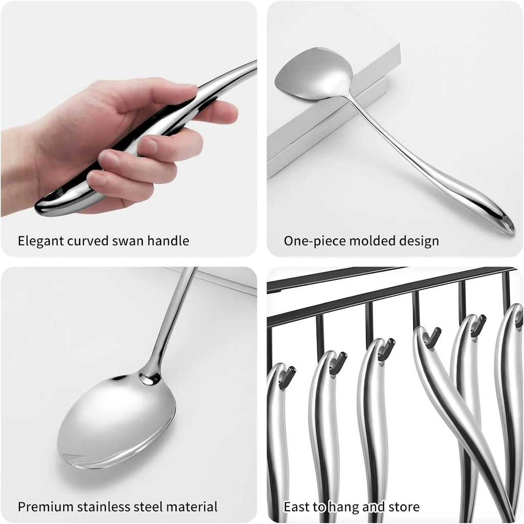 304 Stainless Steel Matte Kitchen Utensils Set 11 Pcs Long Metal Cooking Utensils Set Gold Cooking Utensils Set Dishwasher Suitable – Durable Stainless Steel Construction with a Practical Everyday Design