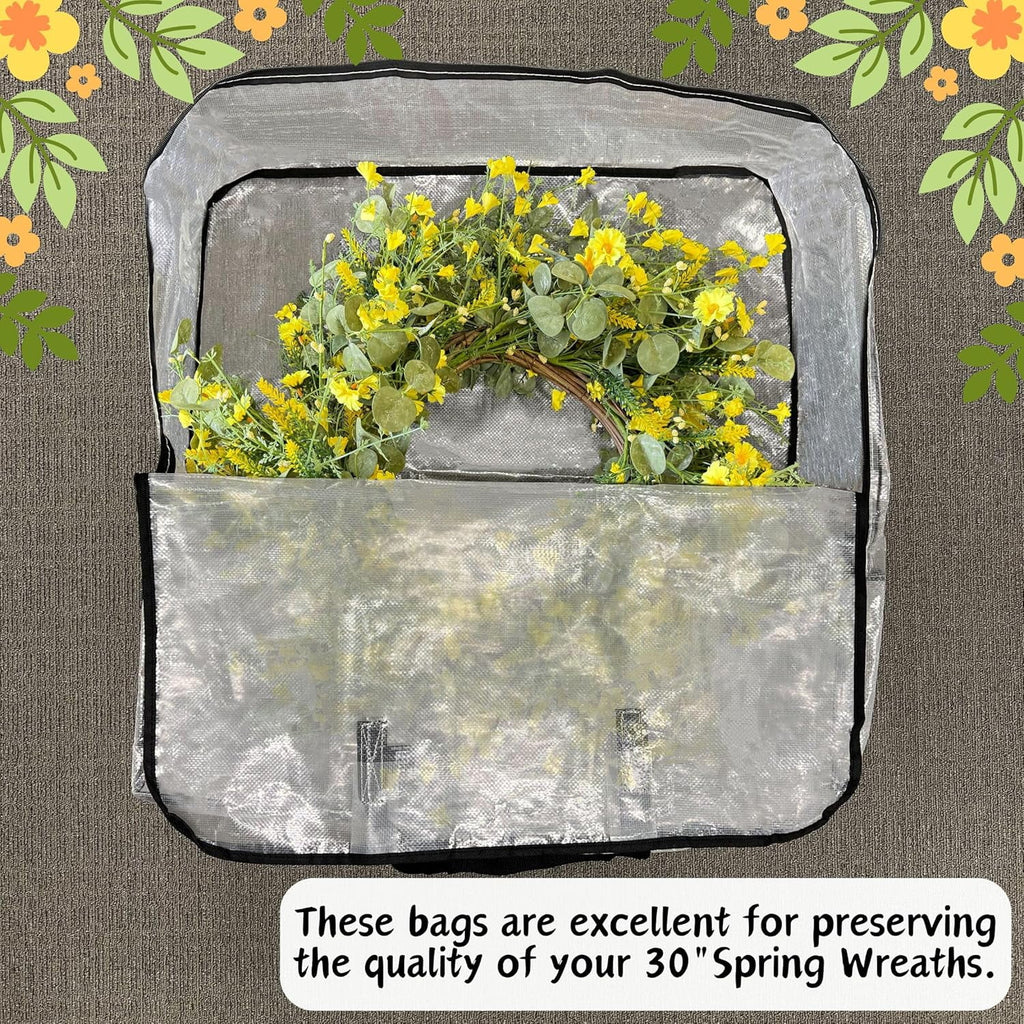 4 Pack Wreath Storage Bag Summer Christmas Decoration Garland Container 30 Inch Clear Door Wreath Organizers Moving Boxes Packing Supplies for College – Clear-View Organization with a Practical Everyday Design