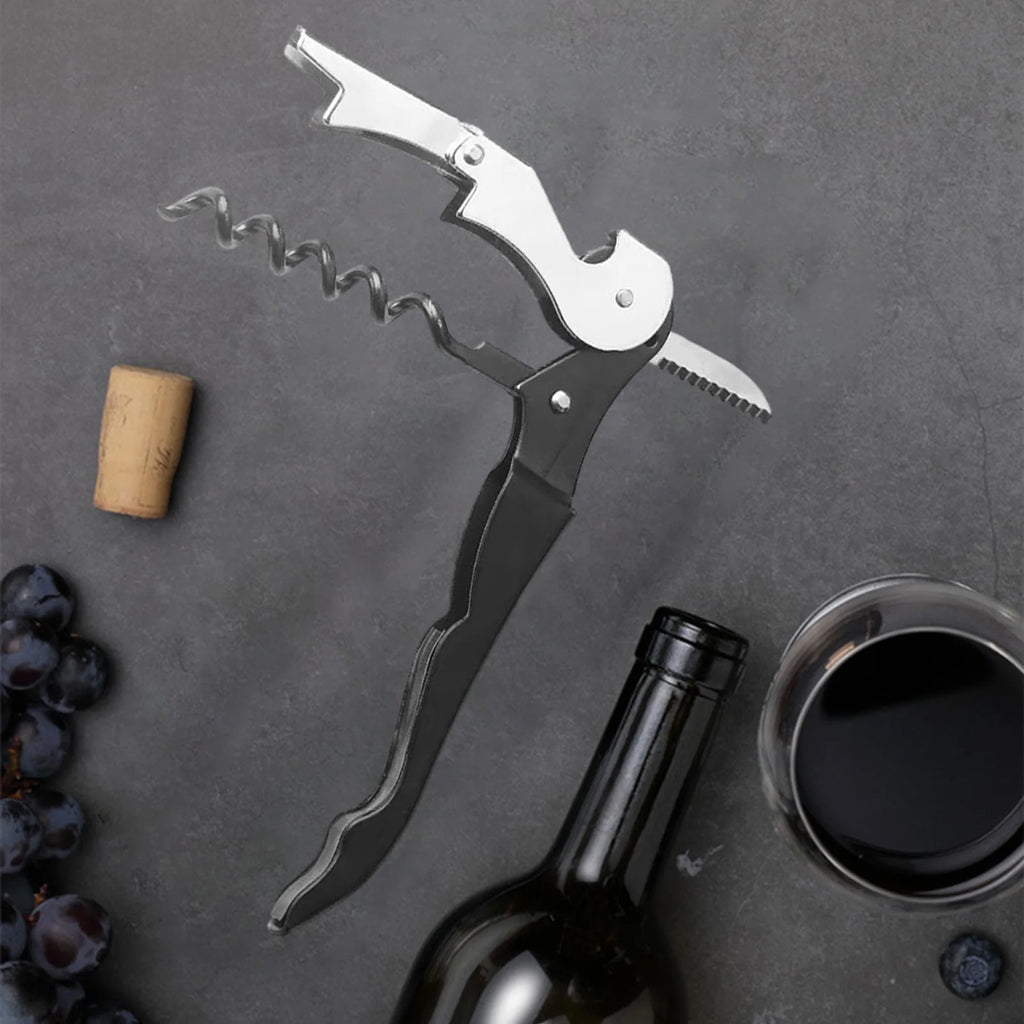 Hiroekza Opener Waiters Key For Servers Bartender With Foil Cutter Jar Opener Manual Bottle Opener Double Hinged Bottle Opener Kitchen Gadgets Clearance – Convenient Drink Preparation with a Practical Everyday Design