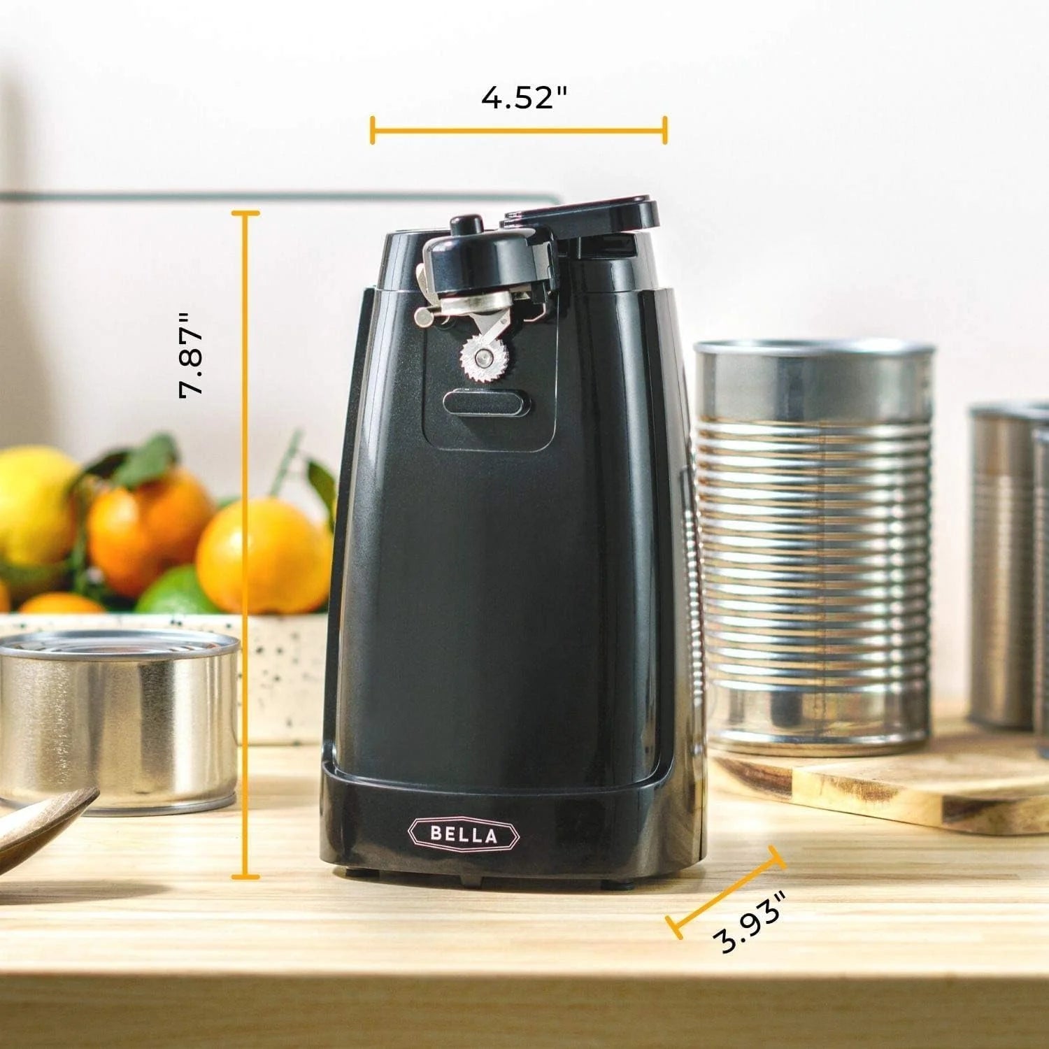 Electric Can Opener and Knife Sharpener Multifunctional Jar and Bottle Opener with Removable Cutting Lever and Cord Storage Stainless Steel Blade – Durable Stainless Steel Construction with a Practical Everyday Design