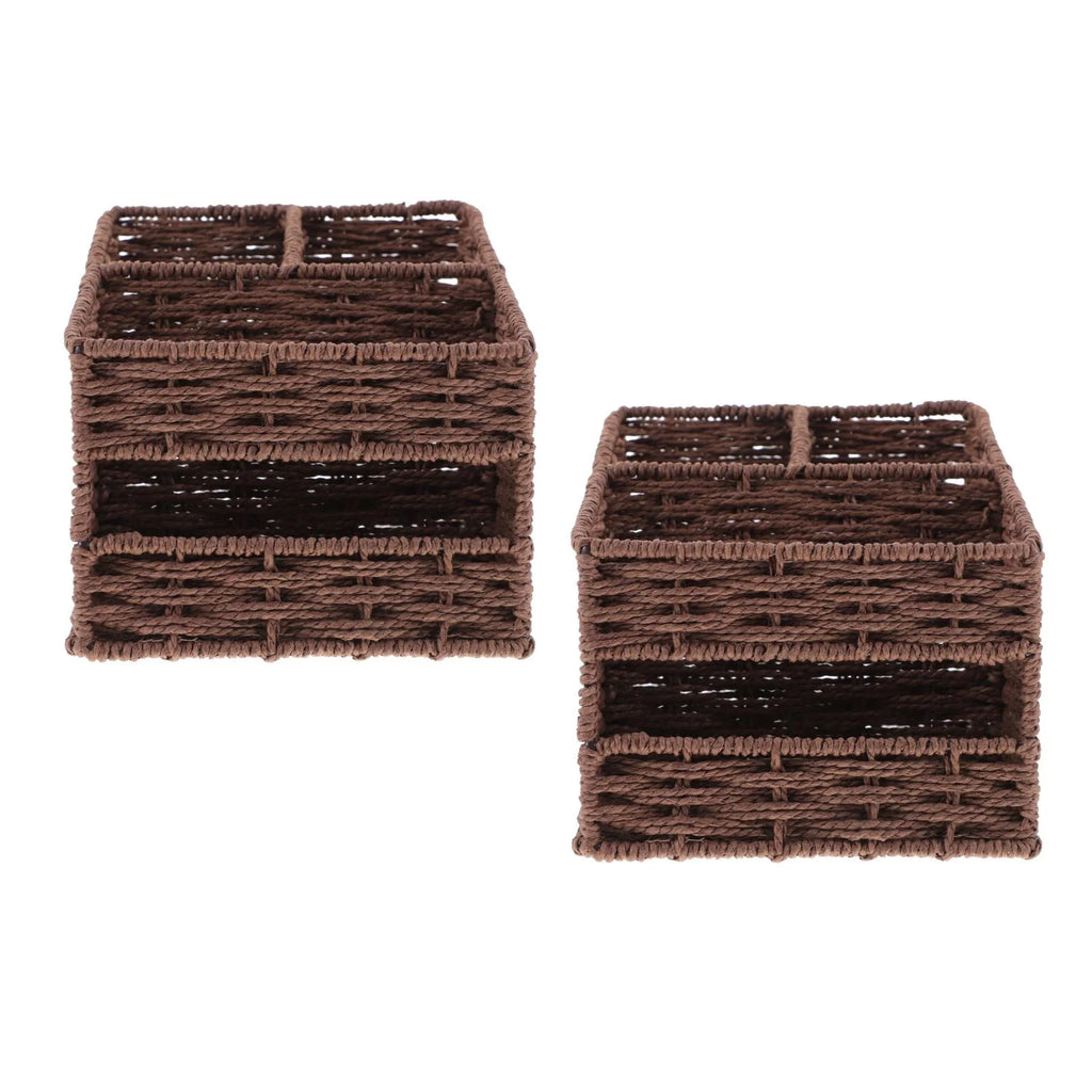 2pcs Desktop Storage Container Home Office Storage Box Sundries Small Items Organizer – Practical Home Organization with a Practical Everyday Design