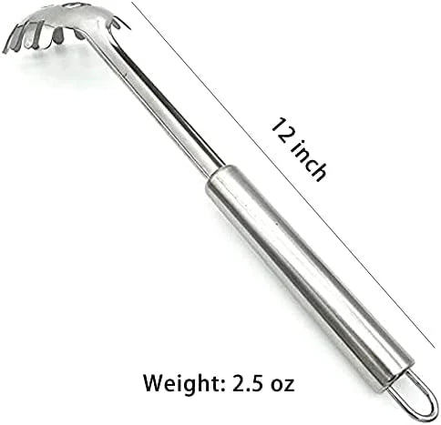 2-Piece Spaghetti Set Stainless Steel Pasta& Tongs Heat Resistant 12 Inch – Durable Stainless Steel Construction with a Practical Everyday Design