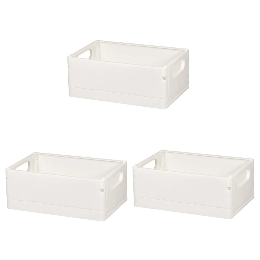 3pcsStorage Basket Collapsible Box Desktop Organizer Multi-purpose Storage Organizer – Foldable Space-Saving Design with a Practical Everyday Design
