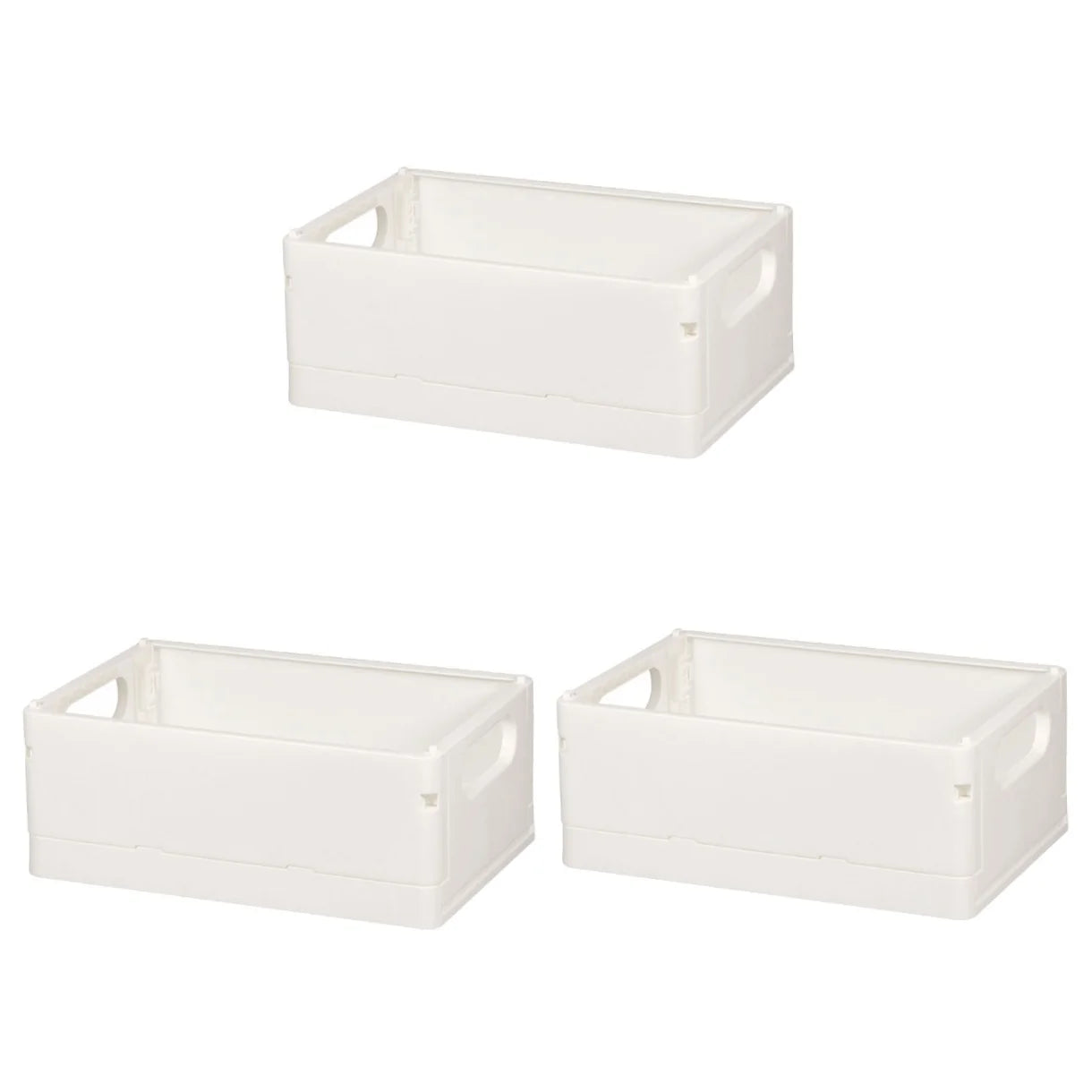 3pcsStorage Basket Collapsible Box Desktop Organizer Multi-purpose Storage Organizer – Foldable Space-Saving Design with a Practical Everyday Design