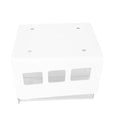 Double Storage Box Desktop Boxes Bins Table Shelf Office White – Everyday Household Format with a Practical Everyday Design