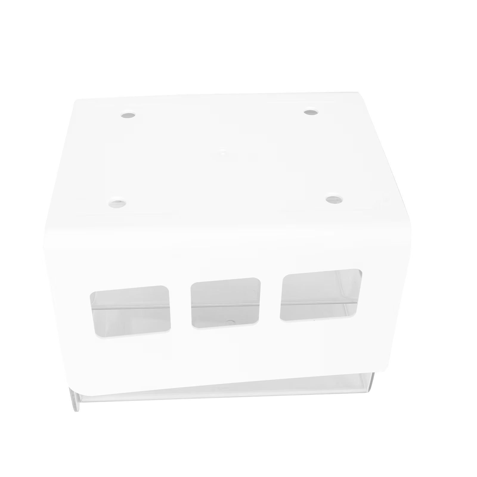 Double Storage Box Desktop Boxes Bins Table Shelf Office White – Everyday Household Format with a Practical Everyday Design