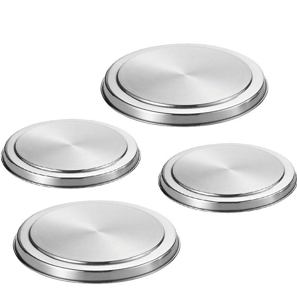 4Pcs Stainless Steel Hob Covers Stove Plate Top Cooker Protector Kit Set Utensils 17/21CM Kitchen Accessories – Durable Stainless Steel Construction with a Practical Everyday Design