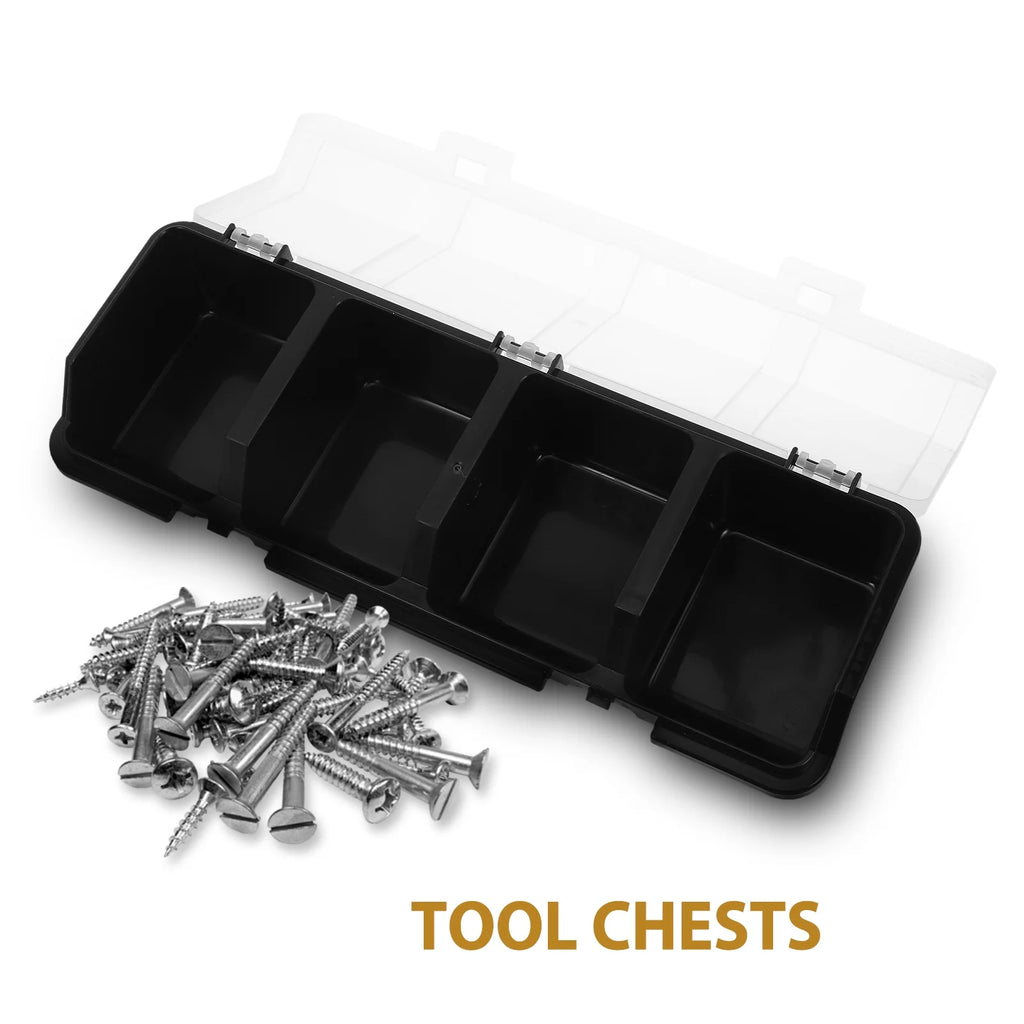 2 Pcs Screw Parts Box Storage Small Organizer Large Organizers and Bins Crate Black – Convenient Multi-Piece Set with a Practical Everyday Design
