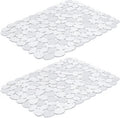 Bligli Pebble Sink Mat 2-Pack - PVC Kitchen Protector for Stainless Steel/Ceramic Dish Drying Mat for Dishes 15.7" x 11.8" Bling Clear – Clear-View Organization with a Practical Everyday Design