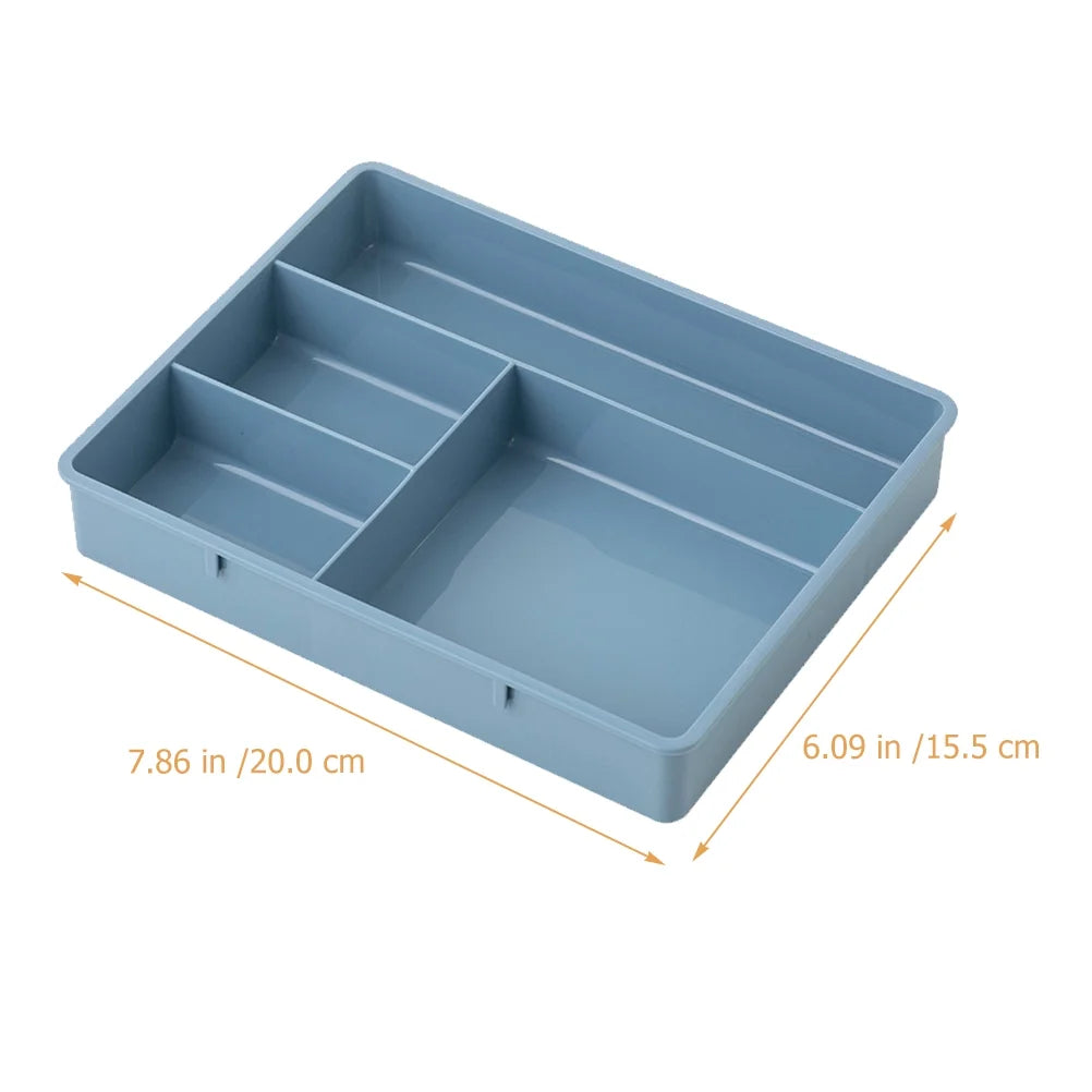 4 Pcs Office Storage Bins Drawers Four Grid Box Four-grid Compartment Case – Compartmented Organization with a Practical Everyday Design