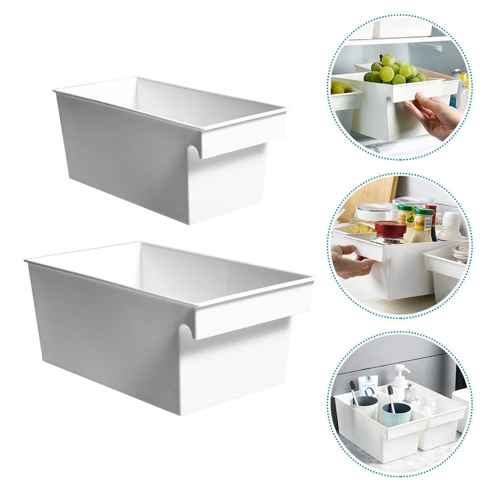 2 PCS Large Storage Containers with Lids Portable Box PP Material Boxes – Secure Lid Design with a Practical Everyday Design