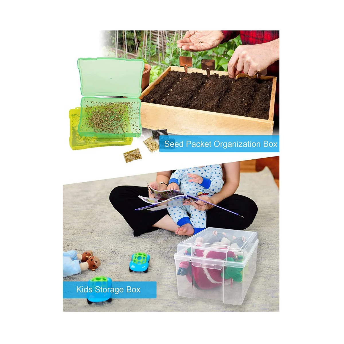 5X7 Inch Photo Storage Box Organizer Picture Containers Multicolor Plastic Craft Keeper Case – Practical Home Organization with a Practical Everyday Design