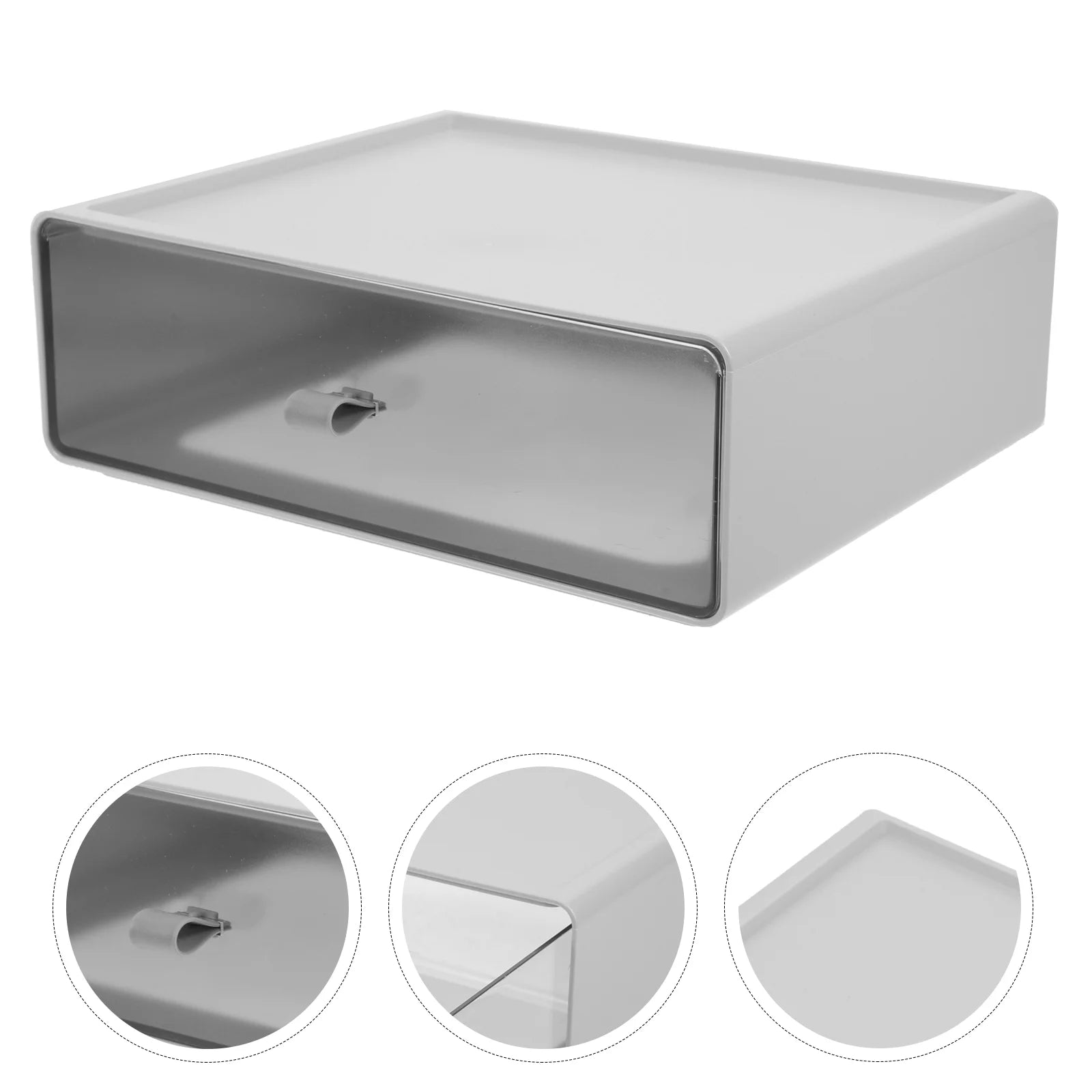 Storage Boxes for Shelves Drawer Stackable Desk Organizer – Multiroom Organization Format with a Practical Everyday Design