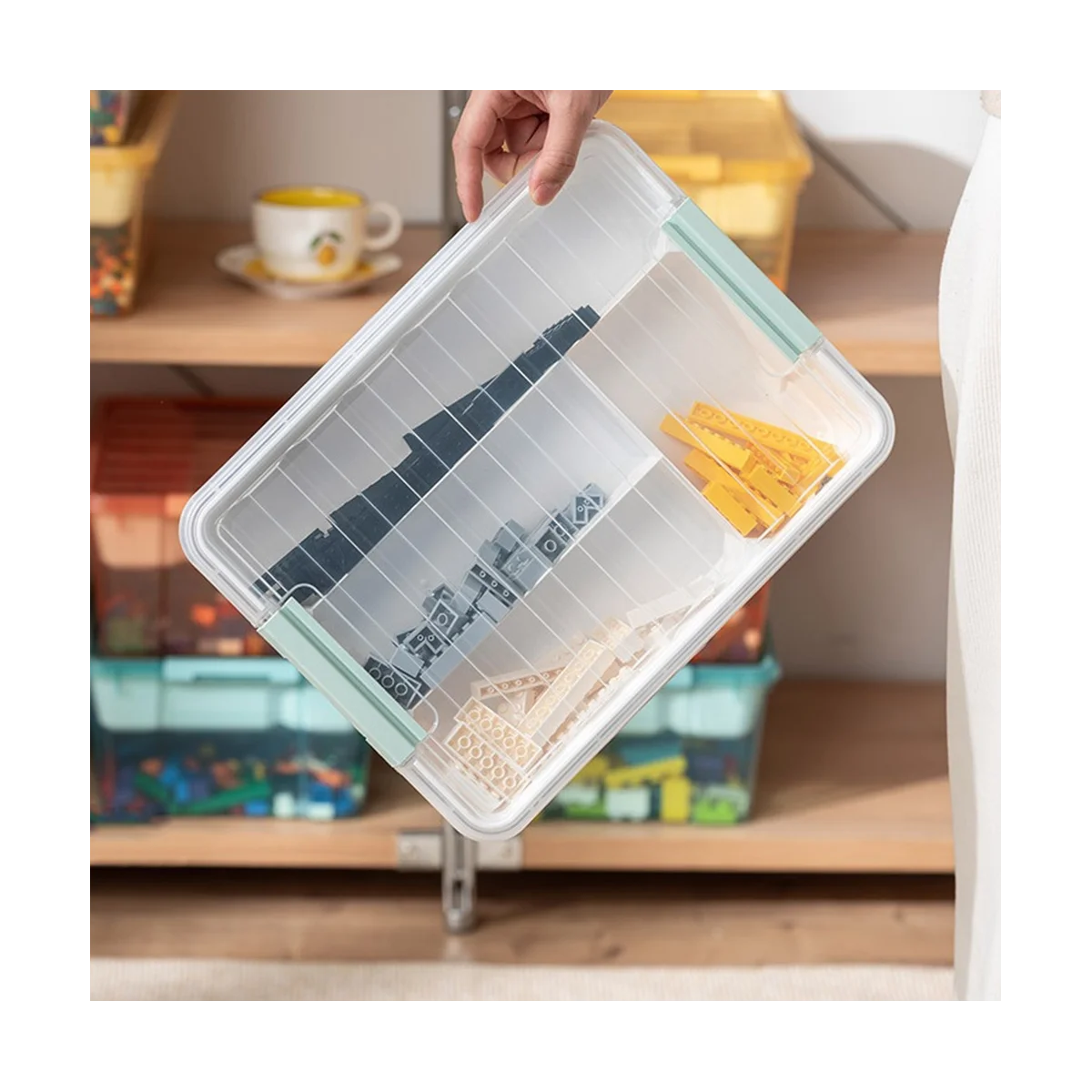 Plastic Stackable Storage Container Bin Box Tote with Lid for Home – Stackable Organization with a Practical Everyday Design