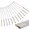 12PCS 9.5 Inch Color-Coded Stainless Steel Fondue Forks Cheese Fork Fruit with Heat-Blocking – Durable Stainless Steel Construction with a Practical Everyday Design