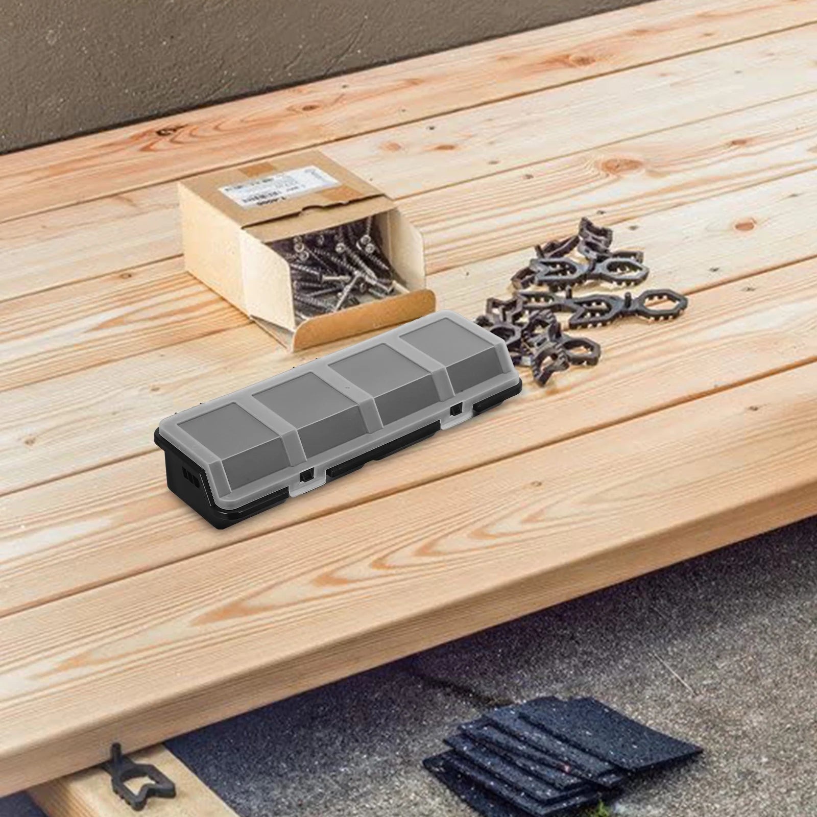 2 Pcs Screw Parts Box Storage Small Organizer Large Organizers and Bins Crate Black – Convenient Multi-Piece Set with a Practical Everyday Design
